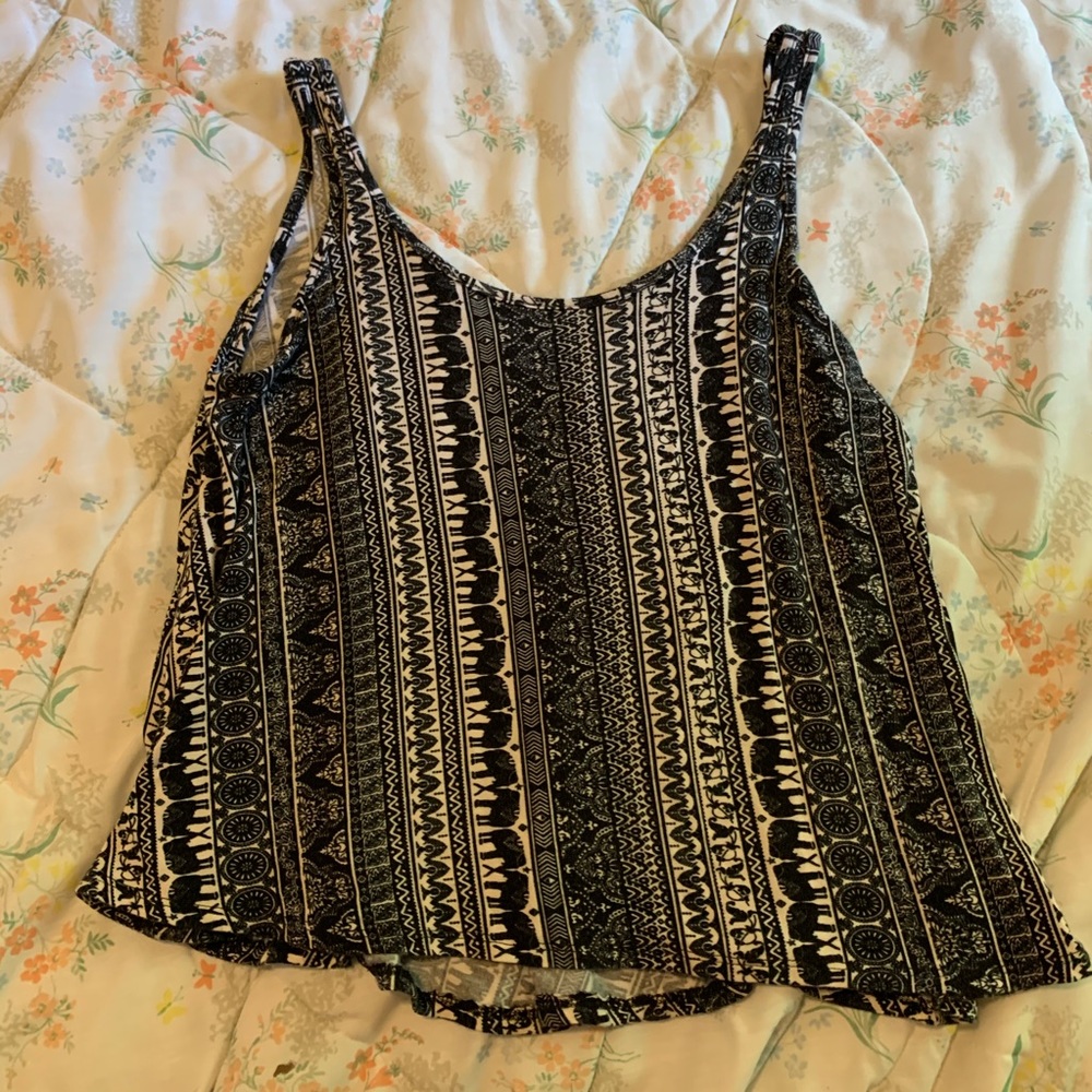 Elephant / Aztec Crop Top